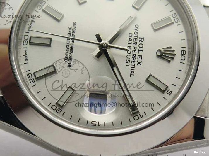 MiroTime 0401 Packable DateJust 228238 Smooth Bezel SS Noob 1:1 Best Edition Silver Sticks Dial On Jubilee Bracelet A 3506